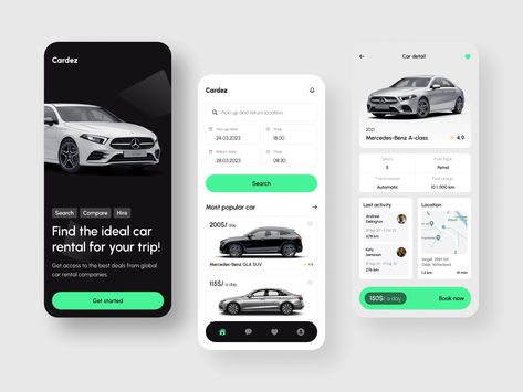 Car App Design, Car Website Design, Car Service App, Social App Design, Dashboard App, Car Rental App, Uber App, Car App, Drive App