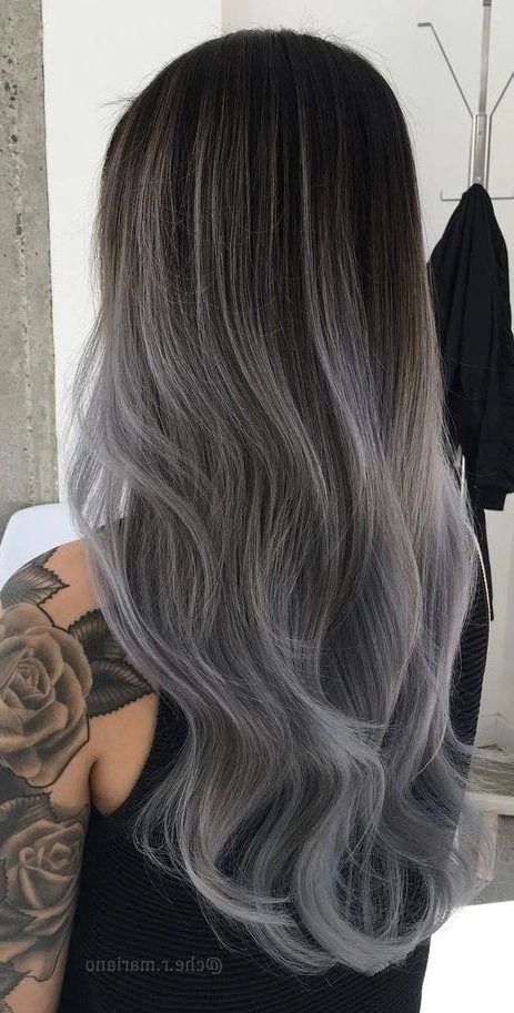 Silver Ombre Hair, Ombre Hair Color Ideas, Grey Ombre Hair, Brown Ombre Hair, Ash Hair Color, Silver Ombre, Silver Hair Color, Hair Color For Women, Grey Hair Color