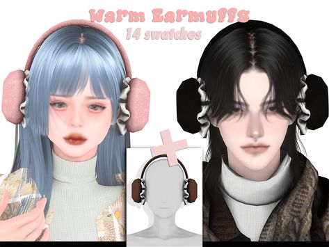 The Sims Resource - Warm Earmuffs Ts4 Cc Earmuffs, Sims 4 Cc Winter Accessories, Sims Cc Earmuffs, Sims 4 Cc Aesthetic Accessories, The Sims 4 Cc Hair Clips, Sims 4 Cc Earmuffs Patreon, Ts4 Earmuffs, Sims Resource Accessories, Sims 4 Cc Accessories Headphones