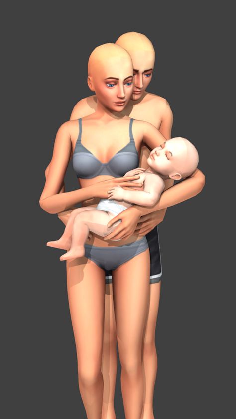 Cas Gallery Poses Sims 4, Infant Poses, Family Reference, Infant Cc, Sims 4 Couple Poses, Sims Poses, Ts4 Poses, Sims Baby, Sims 4 Family