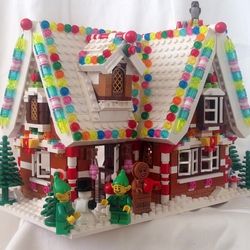 This project is for addition to the Winter Village series of sets that come out during the holiday season. While too late to make it for this year, maybe with enough support it can be considered for next holiday season! The Gingerbread House is... Lego Gingerbread House, Lego Christmas Village, Lego Winter, Lego Challenge, Lego Club, Lego Christmas, Lego Diy, Lego Activities, Lego Craft