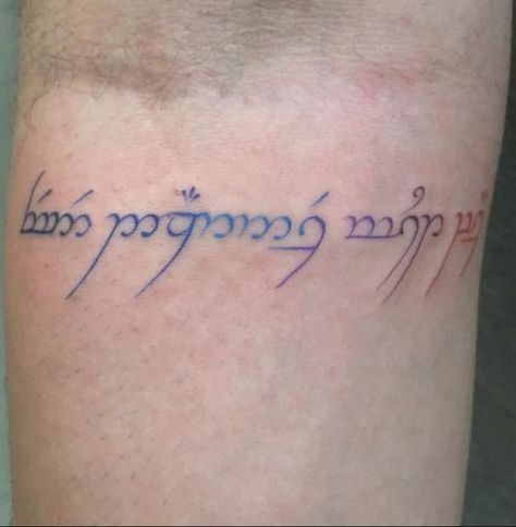 Even Darkness Must Pass Lotr, Even Darkness Must Pass Elvish, Minimalist Lotr Tattoo, Elvish Quote, Tengwar Tattoo, Lotr Tattoo Elvish, Fantasy Language, Elvish Tattoo, Tolkien Tattoo