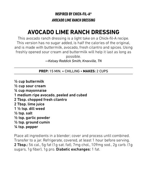 Honeygrow Copycat Recipe, Avocado Lime Ranch Dressing, Chick Fil A Recipe, Avocado Ranch Dressing, Avocado Ranch, Ripe Avocado, Chick Fil A, Ranch Dressing, Fresh Cilantro