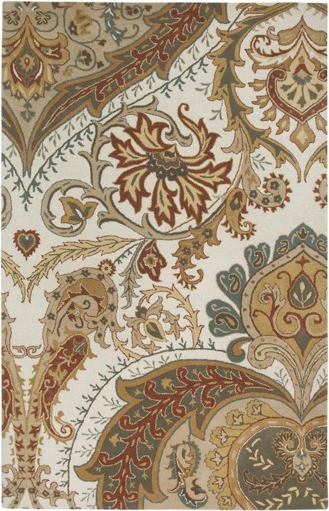 Rizzy Rugs Floral FL1300 Area Rug | Bold Rugs Border Embroidery Designs, Rug Texture, Floral Collection, Rug Direct, Beautiful Color Combinations, Classic Rugs, Hawaiian Print, Wool Rugs, Transitional Design