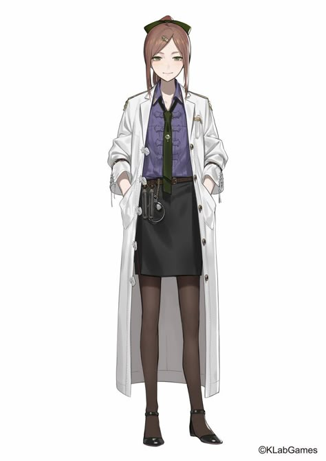 Doctor Clothes Female, Anime Female Scientist Art, Anime Scientist Female, Scientist Character Female, Doctor Inspired Outfit, Cyberpunk Doctor Female, Scientist Art Anime, Anime Doctor Woman Art, Female Scientist Character Art