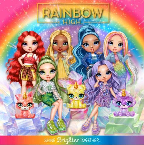 Rainbow High Room Ideas, Rainbow High Characters Names, Rainbow High Show, Rainbow High Wallpaper, Rainbow High Characters, Skyler Bradshaw, Ruby Anderson, Fairycore Wallpaper, New Monster High Dolls