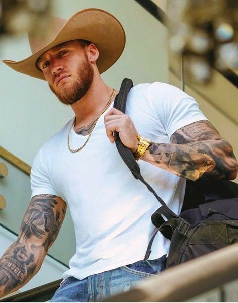 Cowboy Hat Outfit Men, Hat Outfit Men, Ginger Hair Men, Cowboy Men, Cap Man, Cowboys Men, Scruffy Men, Ginger Men, Men Photography