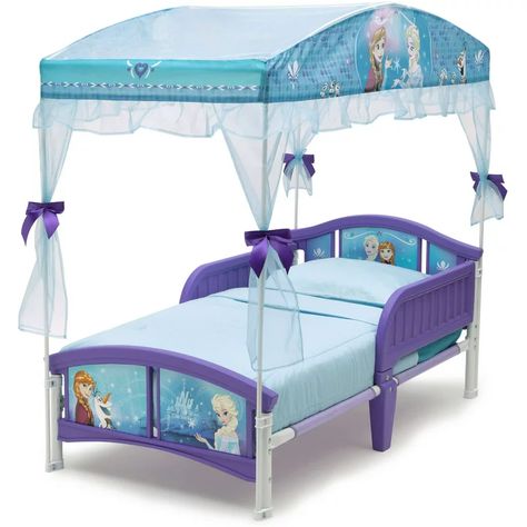 Wwe Bedroom Decor, Disney Princess Toddler Bed, Toddler Canopy Bed, Princess Toddler Bed, Princess Furniture, Twin Car Bed, Girls Canopy, Convertible Toddler Bed, Frozen Bedroom