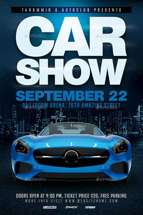 Car Show Poster Design, Car Festival Poster, Car Flyer Design, Car Show Poster, Car Show Flyer, Flyer Car, Car Expo, Flyers Ideas, 2024 Graphic