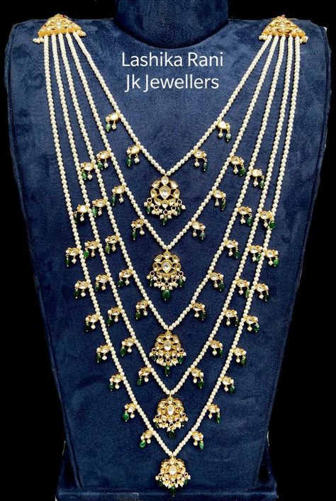 Lashika Rani JK Jewellers Abids call 9963116447, 9885892525 Beautiful diamond Necklace,satlada @_jkjewellers_ # Pearl Rani Haar Indian, Satlada Necklace, Pearl Rani Haar, Reception Jewellery, Rani Haar Gold, Rani Haram, Rani Har, Ruby Choker, Maggam Designs