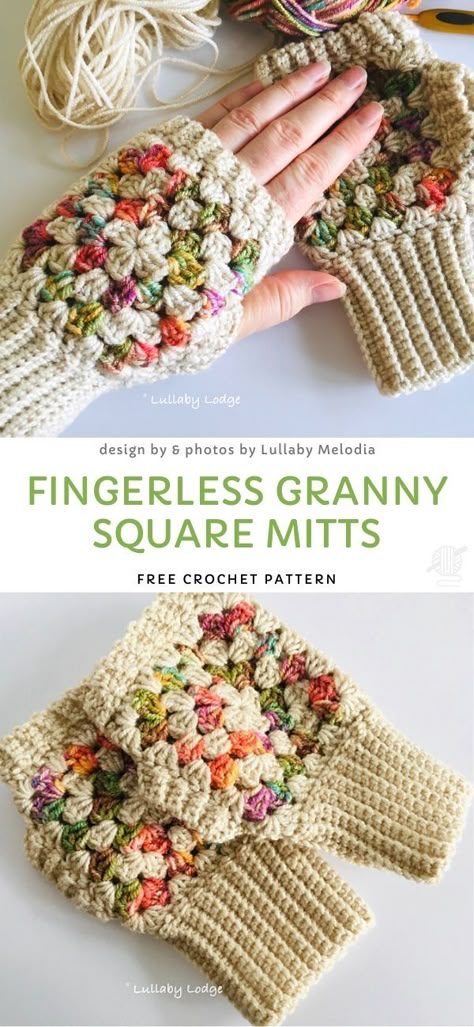 Crochet Pattern Wrist Warmers, Crochet Scarf Boho Style, Cold Weather Crochet, Granny Stitch Crochet Pattern, Things You Can Make With Granny Squares, Grant Square Crochet, Crochet Jumbo Yarn Patterns, Bulk Yarn Crochet Projects, What To Make From Granny Squares