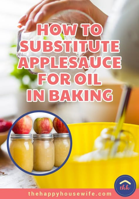 Did you know it is easy to substitute applesauce for oil in breads, muffins, cookies, and desserts. Applesauce is inexpensive to buy, easy to make, and healthier for you than oil. Substitute For Applesauce In Baking, What Can You Substitute For Vegetable Oil In Baking, Substitutes For Oil In Baking, Applesauce Substitute In Baking, Apple Sauce Substitute For Baking, Applesauce Substitute For Oil, Vegetable Oil Substitute In Baking, Oil Substitute For Baking, Substitute For Vegetable Oil In Baking