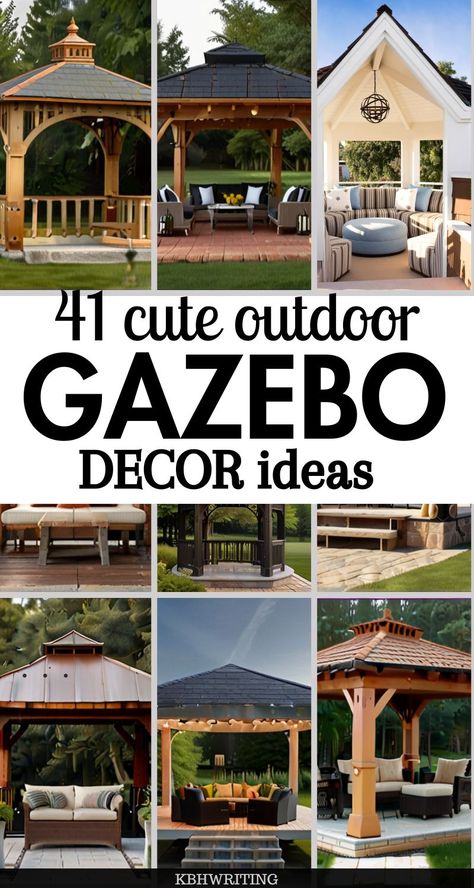 30 Charming Outdoor Gazebo Ideas Enclosed Gazebo Ideas Backyard, Decorate Gazebo, Outdoor Gazebo Ideas Decor, Gazebo Ideas Backyard Outdoor, Backyard Gazebo Ideas, Outside Gazebo, Gazebo Decorating Ideas, Outdoor Gazebo Ideas, Gazebo Ideas Backyard