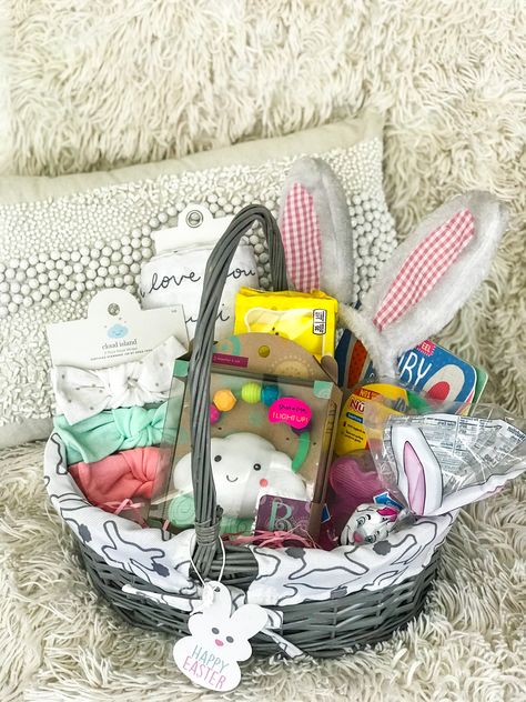 6 Month Old Easter Basket, 1st Easter Basket Girl, Infant Easter Basket Ideas, 3 Month Old Easter Basket, Newborn Easter Basket Ideas, Infant Easter Basket, Easter Basket For 10 Month Old, First Easter Basket Ideas, Baby Easter Basket Ideas