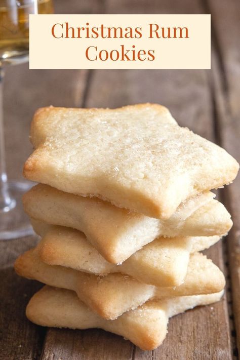 Christmas Rum Cookies Rum Shortbread Cookies, Ginger Baked Goods, Rum Raisin Cookies, Rum Cookies Recipes, Shaping Cookies, Rum Cookies, Rum Desserts, Ginger Cookies Recipe, Cookie Shapes