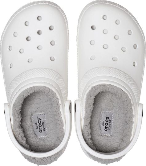 Fluffy Crocs, Fuzzy Crocs, Lined Crocs, White Crocs, Heel Protector, Expensive Shoes, Xmas List, Fuzzy Slippers, Birthday Wishlist