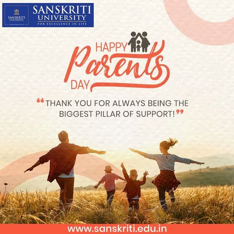 www.sanskriti.edu.in Parents are always the source of inspiration and motivation for everyone. Everything we are today is because of them. Tell them that you love them for everything they have done. Wishing all the wonderful parents a #HappyParentsDay! #ParentsDay #ParentsDay2021 #SanskritiUniversity Parents Day Poster Design, Parents Day Poster, National Parents Day, Happy Parents, Powerpoint Presentation Design, Parents Day, Poster Background, Poster Background Design, Creative Posters