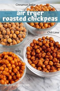 Fried Chickpeas Recipe, Air Fried Chickpeas, Crispy Air Fryer Chickpeas, Air Fryer Chickpeas, Fried Chickpeas, Pea Snacks, Seasoned Chickpeas, Chickpeas Recipe, Air Fried Food