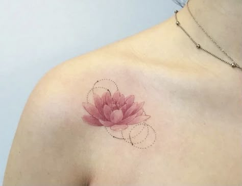 tattoo inspo Red Lotus Tattoo, Water Lily Tattoo, Water Lily Tattoos, Waist Tattoos, Beautiful Flower Tattoos, Sun Tattoos, Red Ink Tattoos, Tattoos Inspo, Cute Tiny Tattoos