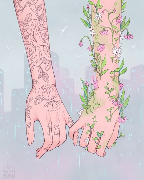 Hands Reaching Out For Each Other, Manic Aesthetic, Whats Wallpaper, Fantasy Wall Art, 판타지 아트, Art And Illustration, Past And Present, الرسومات اللطيفة, Art Sketchbook