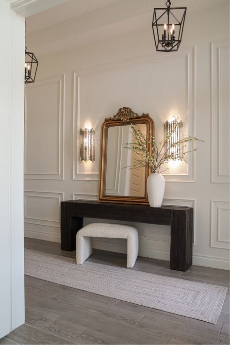 Shop Ubud Console and other curated products on LTK, the easiest way to shop everything from your favorite creators. Arhaus Mirror, Luxe Entryway, Large Entryway Ideas Foyers, Ubud Console, Dark Home Aesthetic, Foyer Inspiration, Entryway Styling, Entryway Style, Elegant Entryway