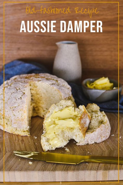 Damper Bread, Damper Recipe, Australian Recipes, Thanksgiving Bread, Yeast Free Breads, Aussie Food, Australia Food, Australian Food, Campfire Food