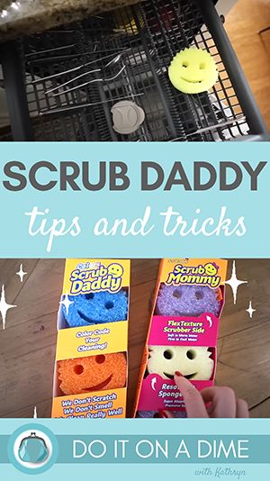 Scrub Daddy Cleaning, Dollar Tree Organization, Clean With Me, Cleaning Videos, Diy Cleaning Products Recipes, Scrub Sponge, Dollar Tree Diy Crafts