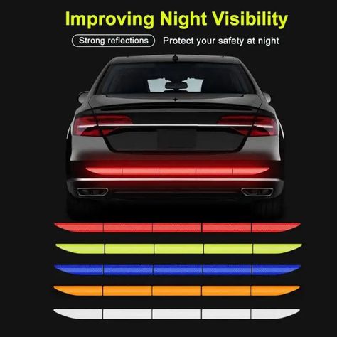 Reflective Sticker Car Exterior Accessories Adhesive Reflective Tape Reflex Exterior Warning Strip Protect Car Body - Temu Safety Tape, Car Exterior Accessories, Reflective Tape, Car Exterior, Car Body, Auto Accessories, Car Decals Vinyl, Car Safety, Light Covers