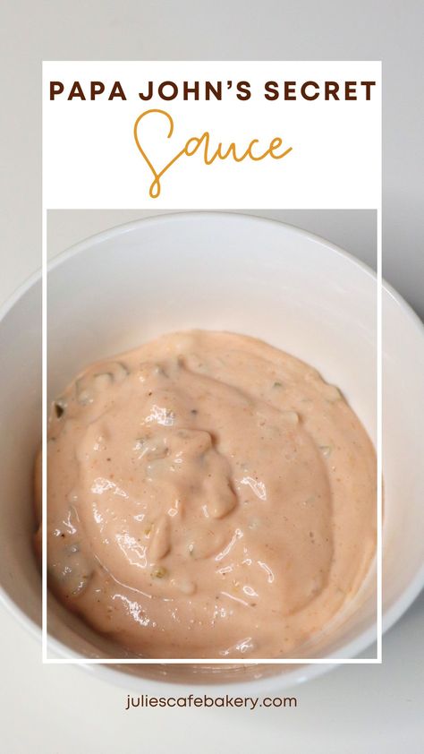 Papa John's Signature Burger Sauce Burger Sauce Recipe, Burger Sauces Recipe, Papa John, Zesty Sauce, Fast Food Places, Papa Johns, Burger Sauce, Secret Sauce, Sweet Pickles