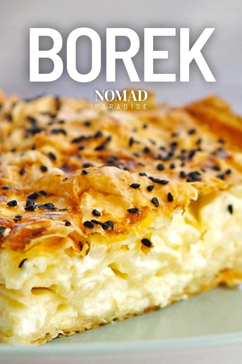 Hearty Borek Recipe (Rich and Buttery Savory Pie from Turkey and the Balkans) Real Stomach, Burek Recipe, Borek Recipe, Croatian Cuisine, Greek Recipe, Macedonian Food, Bosnian Recipes, Armenian Recipes, European Recipes