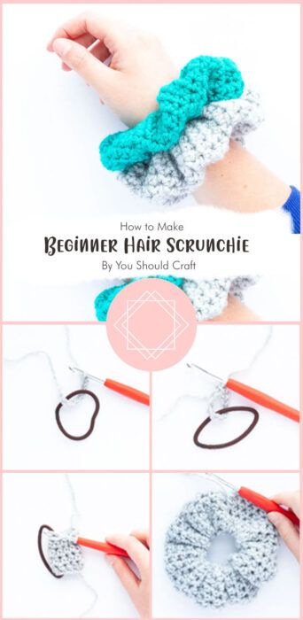 Crochet Hair Scrunchies, Crocheted Hair, Crochet Headband Tutorial, Easy Crochet Headbands, Crochet Project Free, Crochet Hairband, Crochet Headband Pattern Free, Quick Crochet Projects, Crochet Hair Clips