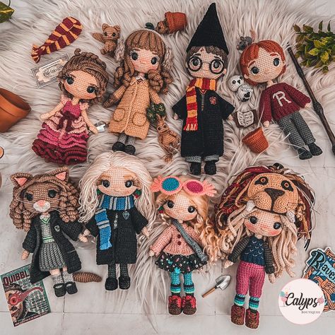 Whole HP Collection | Crochet pattern pack – Calypso Boutiquee Hp Crochet, Crochet Harry Potter Pattern Free, Amigurumi Harry Potter, Harry Potter Amigurumi, Crochet Harry Potter, Harry Potter Crochet Patterns Free, Harry Potter Dolls, Harry Potter Crochet, Easy Crochet Patterns Free