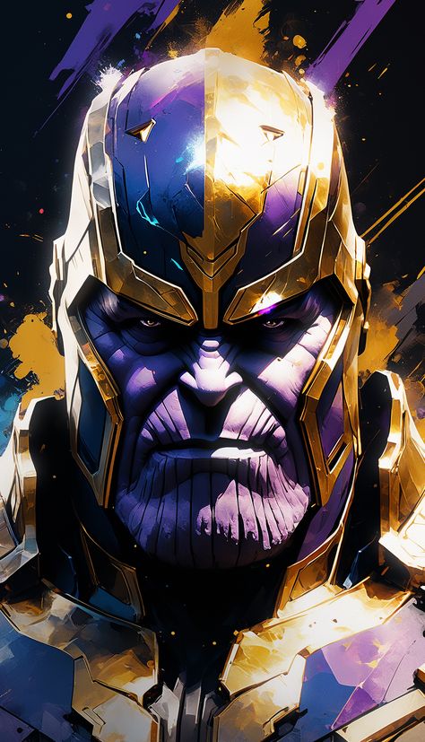 #Thanos #Thanos Concept Art #Thanos Wallpaper #Thanos Figurative Art Thanos Wallpaper Hd 4k, Thanos Artwork, Golden Gauntlet, Thanos Wallpaper, Thanos Comic, Thanos Art, Marvel Thanos, Anime Superhero, Marvel Party