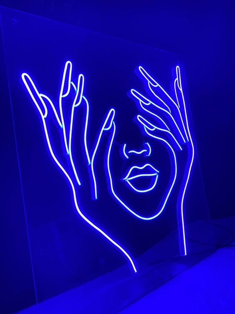 Face Neon Sign, Cozy Interior Design, Beach Glass Crafts, Neon Wall Signs, Neon Decor, Pet Signs, Neon Light Signs, Led Neon Lighting, Custom Neon