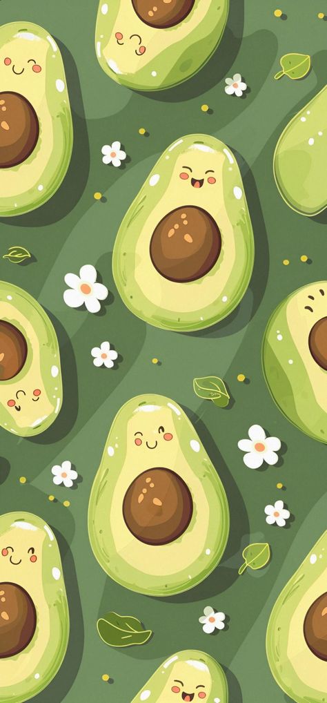 Avocado Wallpaper, Art Deco Artwork, Funny Cat Wallpaper, Cute Mobile Wallpapers, Happy Birthday Template, Cute Avocado, Pretty Phone Wallpaper, Simple Wallpapers, Pretty Wallpapers Backgrounds