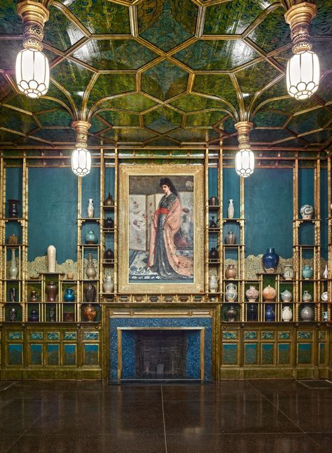 Whistler’s 'Peacock Room' Open After Weeks of Restoration | At the Smithsonian | Smithsonian Magazine Modern Country Houses, The Peacock Room, Art For Gallery Wall, Listening Bar, London Mansion, Peacock Room, Bear And Bunny, James Abbott Mcneill Whistler, James Mcneill Whistler