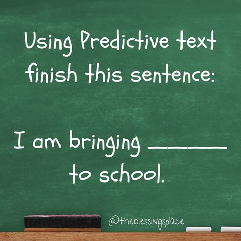 Using Predictive text finish the sentence. I am bringing ____________to school. #backtoschool #schoolfun #predictivetext #predictivetextgame Finish The Sentence, Text Games, Predictive Text, The Sentence, School Fun, Back To School, Bring It On, On Instagram, Quick Saves