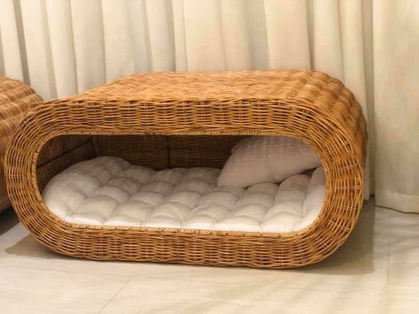 Wicker Cat Bed, Basket Weaving Patterns, Cat House Diy, Diy Cat Toys, Cat Basket, Pet Boarding, Diy Crafts Room Decor, Cat Sleeping, Cat Room