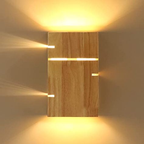 Wood Wall Lights Indoor, 2-Light Modern Wooden Wall Wash Light 10W Warm White LED Wall Sconce Up and Down Wall Lamp Ideal for Bedroom, Living Room, Hallway, Hotel, Rectangle (E27 LED Bulb Include) : Amazon.co.uk: Lighting Wood Wall Lights, Wall Lights Indoor, Spa Massage Room, Wall Wash Lighting, Wooden Wall Lights, Wood Art Design, Bathroom Lamp, Modern Wall Lamp, Indoor Wall Lights