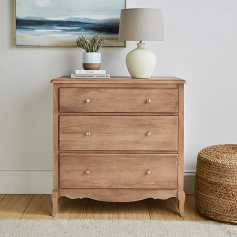 Bedside Chest Of Drawers, Pale Blue Bedroom, Chest Of Drawers Styling, Chest Of Drawers Decor, Dressing Room Bedroom, Chest With Drawers, Barn Bedrooms, Wooden Chest Of Drawers, Chest Of Drawers Bedroom