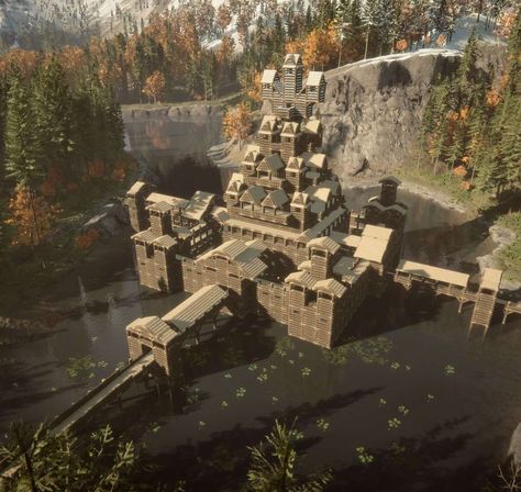 The Forest Game Base, Sons Of The Forest Build, Sons Of The Forest House, The Forest Game, Sons Of The Forest, Forest Games, Filmmaking Cinematography, Remote Island, Gaming Wallpapers