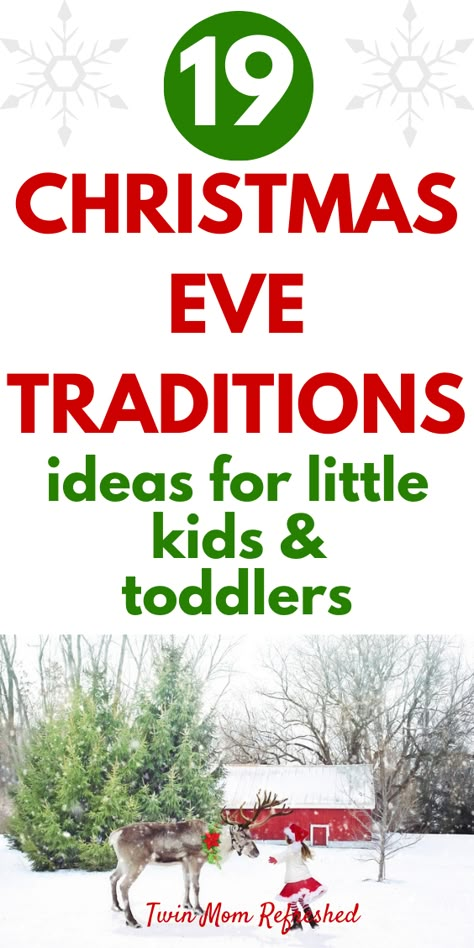 Christmas Eve Traditions With Toddlers - Twin Mom Refreshed Toddler Christmas Traditions, Christmas Eve Ideas, Easy Christmas Crafts For Toddlers, Christmas Traditions Kids, Easy Kids Christmas, Its Christmas Eve, Christmas Eve Traditions, New Years Traditions, Christmas Crafts For Toddlers