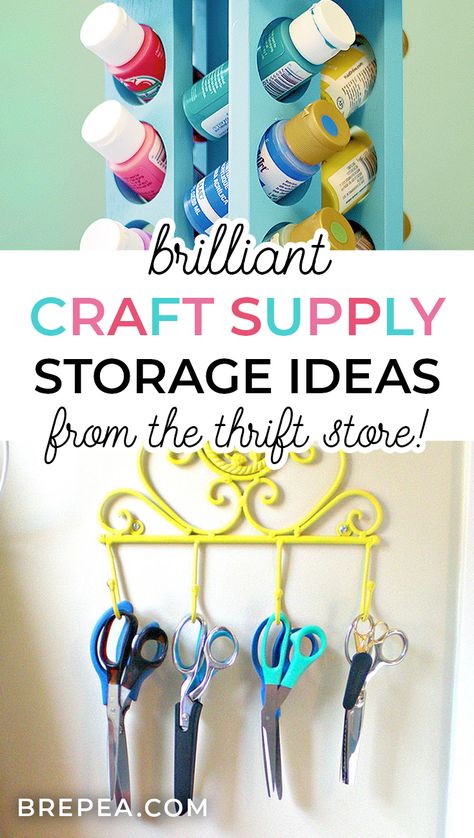 How To Organize Your Craft Room On A Budget, Compact Craft Storage, Upcycled Organization Diy Storage, Craft Desk Organization Small Spaces, Craft Closet Storage Ideas, Craft Room On A Budget Diy, Crafting Room Ideas On A Budget, Craft Supplies Storage Ideas, Upcycled Storage Ideas