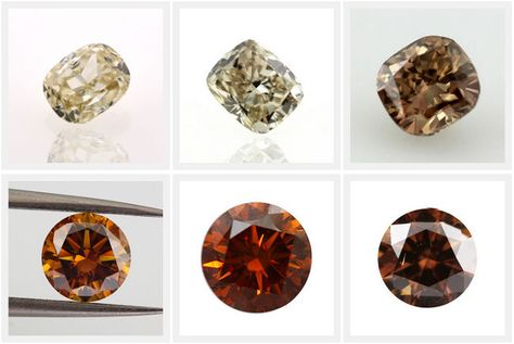 Collection of Cognac and Champagne Diamonds - shades of natural brown diamonds. Champagne Diamond Ring Engagement, Champagne Engagement Rings, Chocolate Diamond Ring Engagement, Brown Engagement Rings, Brown Diamond Engagement Ring, Sparkly Champagne, Chocolate Diamond Ring, Champagne Diamonds Engagement, Champagne Ring