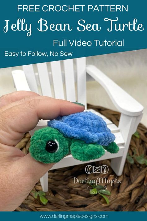 Mini Sea Turtle Crochet Pattern Free, Crochet Amigurumi Turtle, Craft Market Booth Ideas, Crochet Seaweed Free Pattern, Mini Turtle Crochet Pattern Free, Crochet Turtles Free Patterns, Crochet Animals Free Patterns Easy Video Tutorials, Small Crochet Plushies, Sea Turtle Crochet Pattern