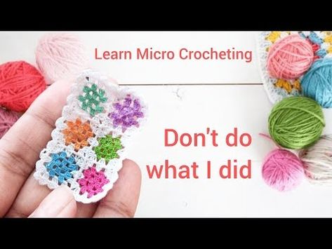 (186) Micro Crochet Tutorial | Miniature Craft | #tutorial #miniature #crochet #dollhouse - YouTube Micro Crochet Granny Square Pattern Free, Miniature Crochet Patterns Free, Microcrochet Patterns Free, Micro Crochet Patterns, Micro Crochet Pattern Free, Crochet Dollhouse, Granny Square Pattern Free, Miniature Crochet, Micro Crochet