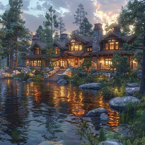 Step into luxury at a Craftsman-style Lakefront Lodge in serene Tahoe, offering 7500 sqft and six cozy bedrooms with lakeside charm. Embrace harmony with nature by the lake, bask in sunny outdoor living, and escape into Tahoe's beauty. Picture yourself unwinding by the tranquil lake. Share your thoughts in the comments! 🌲🏡 #DreamHomeInspiration #LuxuryInteriors #CraftsmanStyle #LakefrontLodge #LakeView #Tahoe #LuxuryLifestyle #HomeGoals #InspiringHomes #LuxuryLiving Lake House Luxury, Lake Tahoe Homes, Lake Tahoe Houses, Lake Tahoe Summer, Lodge Bedroom, Rock Houses, Fanfic Ideas, Cozy Bedrooms, Lake Houses