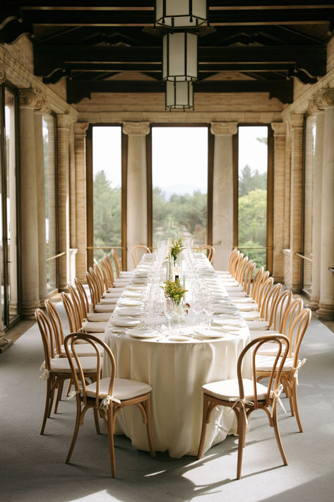 Showcased here are our classic natural bentwood chairs, paired with our ivory cushions tying together this stunning elevated look. ✨

Photo Credit: Emily Li Photography Copper Bar Stools, Rustic Wood Bench, Tiffany Chair, Welcome Dinner, Crossback Chairs, Rustic Bench, Metal Stool, Chiavari Chairs, Bentwood Chairs