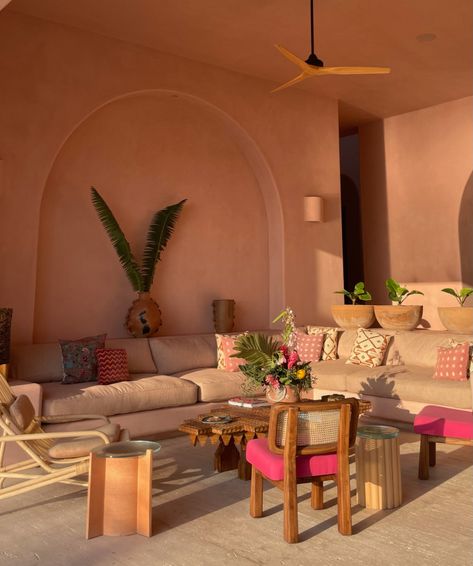 Luxurious beach villa. #vacation #vacationinspo #tulum #mexico #travel #travelinspo Mexico City Interior Design, Tulum Style Decor, Tulum Interior Design, Moroccan Terrace, Tulum Villa, Tropical Interior Design, Villa Vacation, Caribbean Homes, Tropical Interior