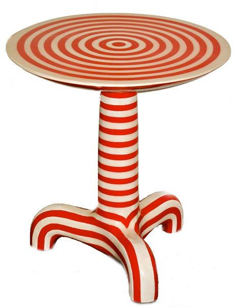 Funky Table, Willie Wonka, Striped Furniture, Painted Tables, Stripe Table, Striped Decor, Cool Tables, Funky Furniture, Willy Wonka